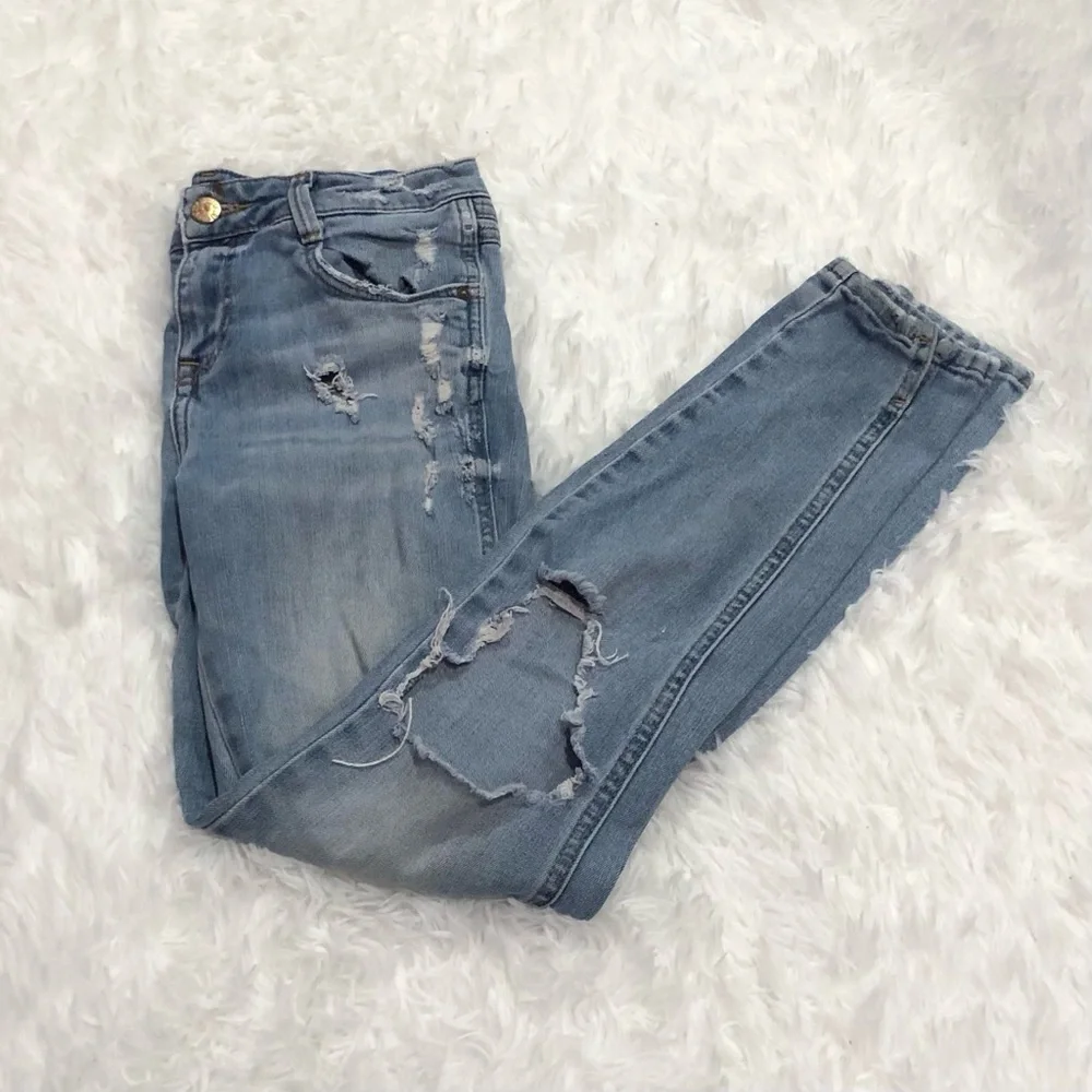 Zara Trafaluc Distressed Ripped‎ Jeans 2